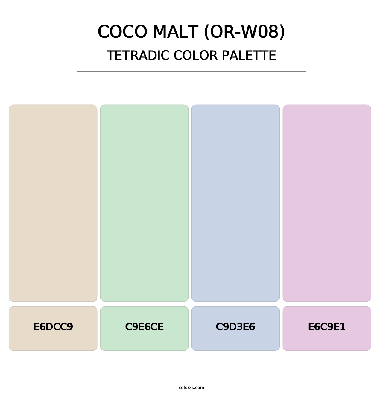 Coco Malt (OR-W08) - Tetradic Color Palette