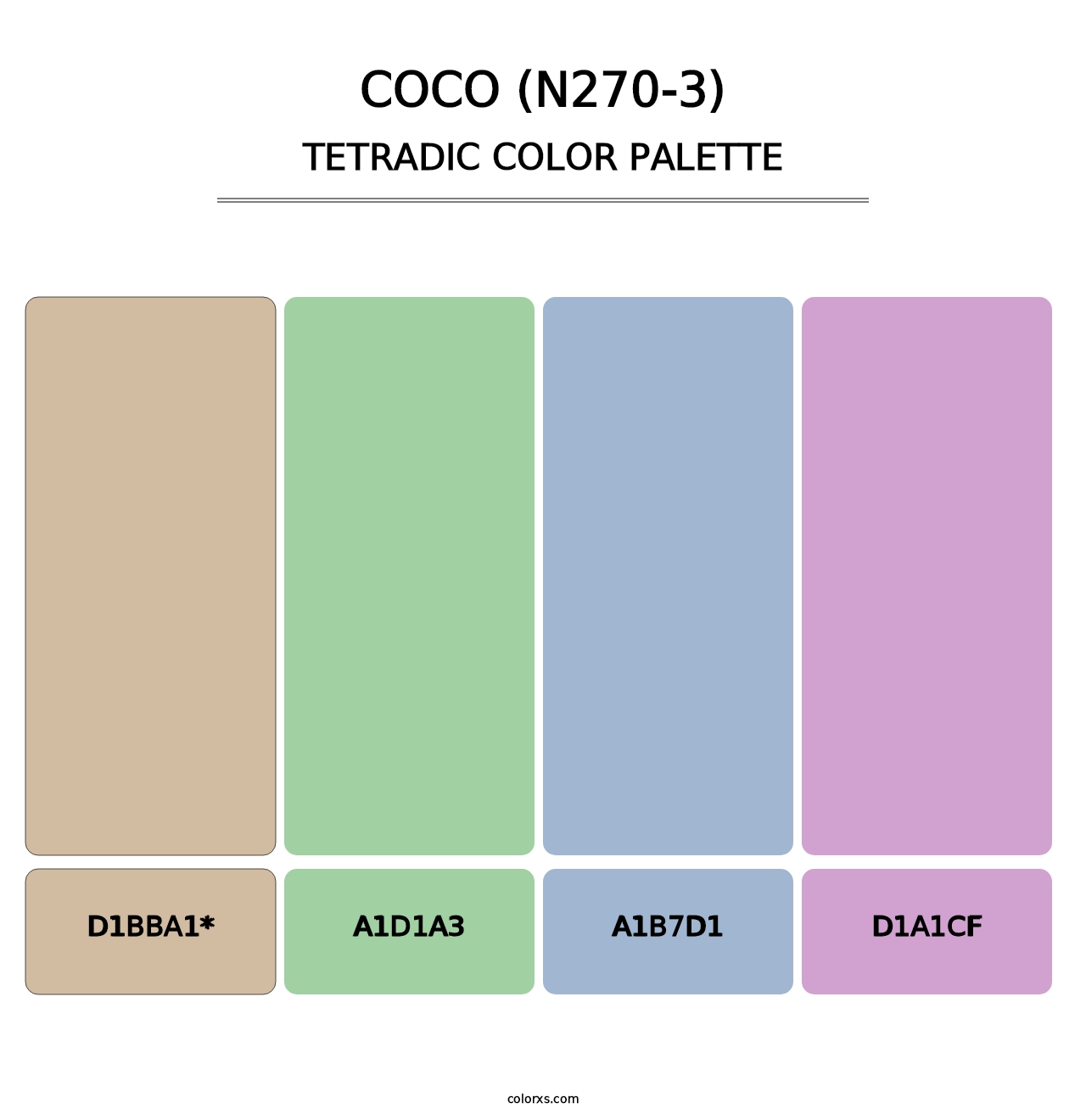 Coco (N270-3) - Tetradic Color Palette