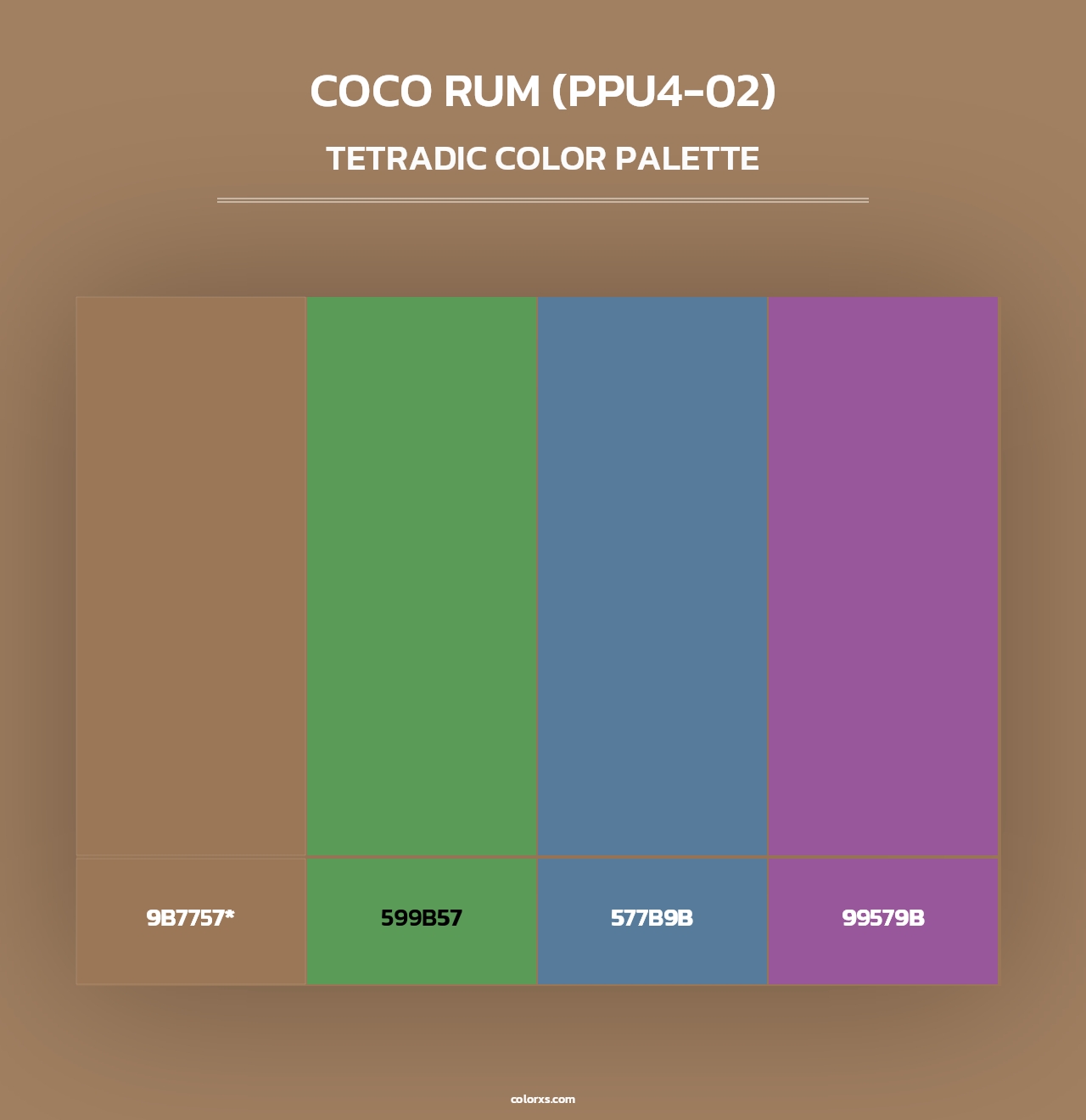 Coco Rum (PPU4-02) - Tetradic Color Palette