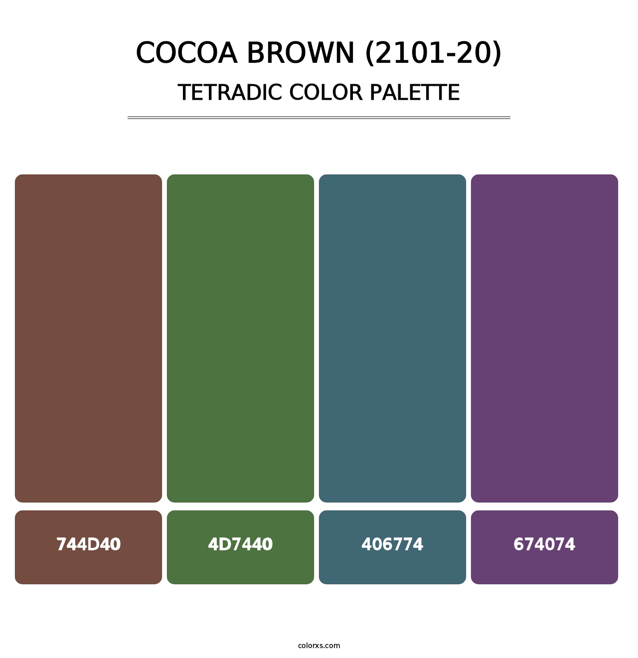 Cocoa Brown (2101-20) - Tetradic Color Palette