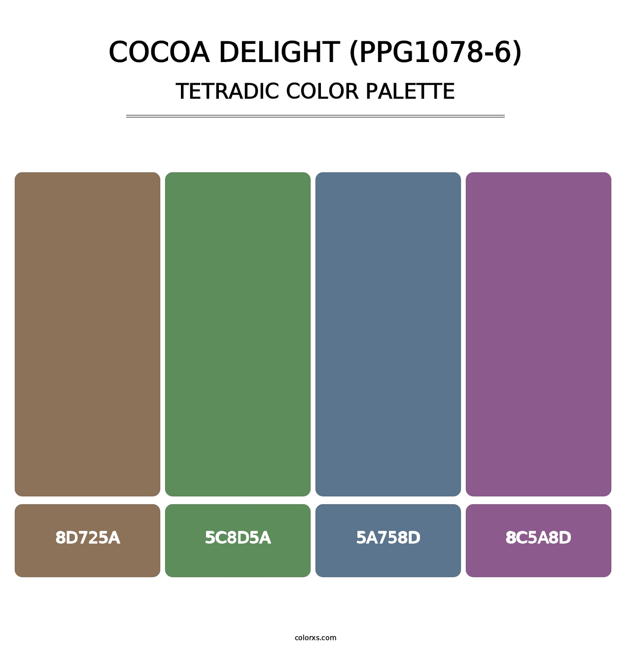 Cocoa Delight (PPG1078-6) - Tetradic Color Palette