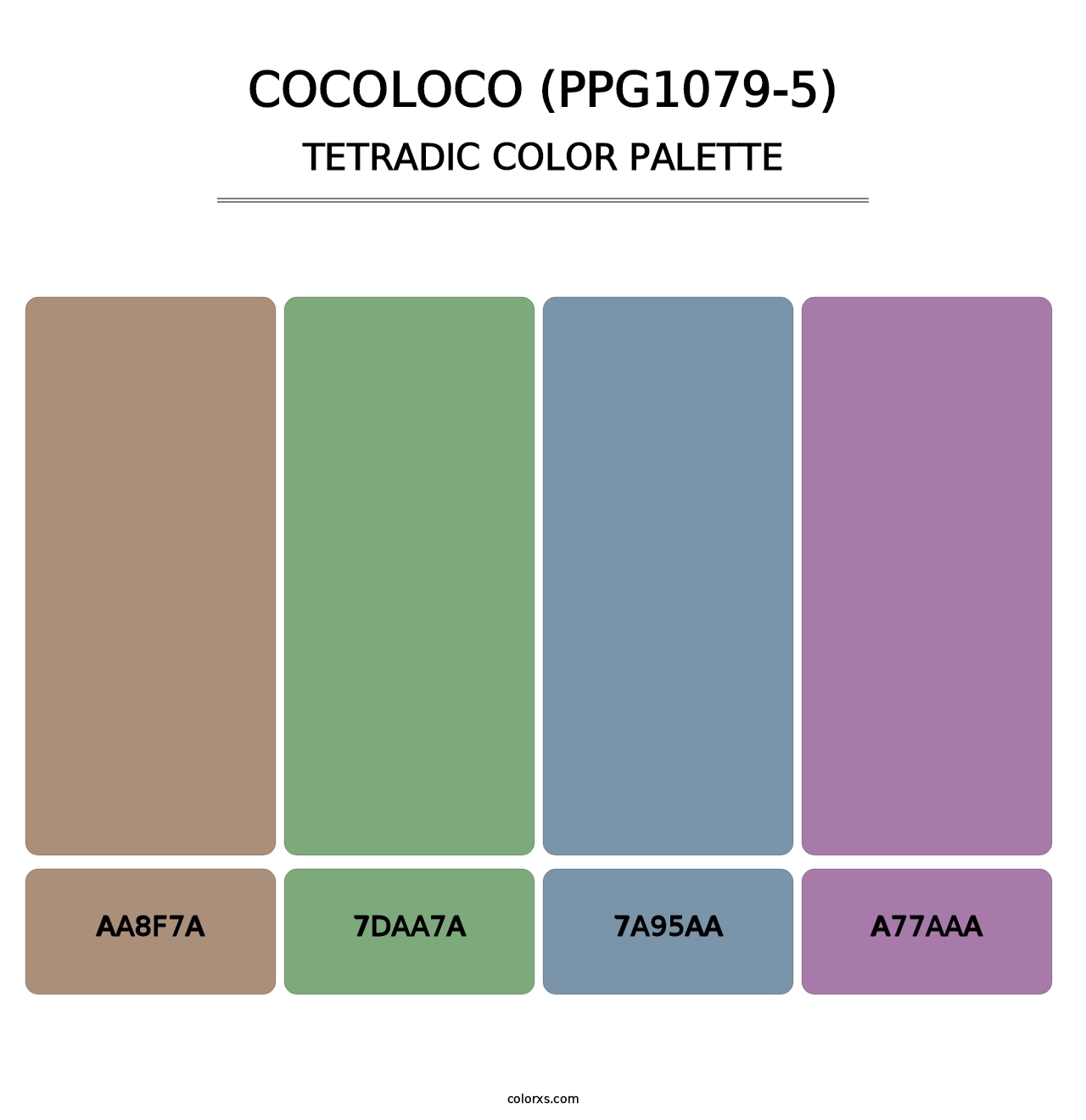 Cocoloco (PPG1079-5) - Tetradic Color Palette