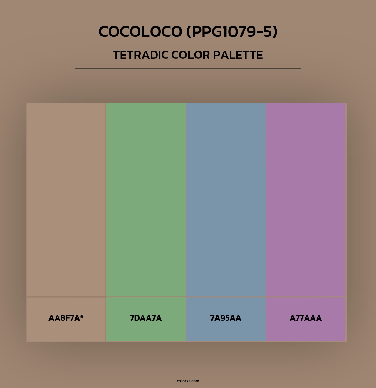 Cocoloco (PPG1079-5) - Tetradic Color Palette