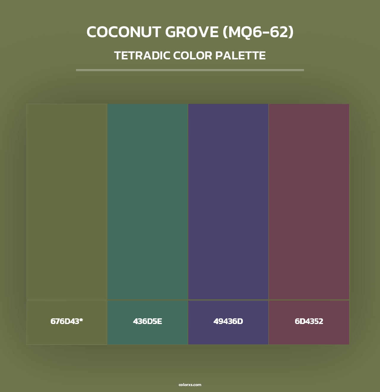 Coconut Grove (MQ6-62) - Tetradic Color Palette
