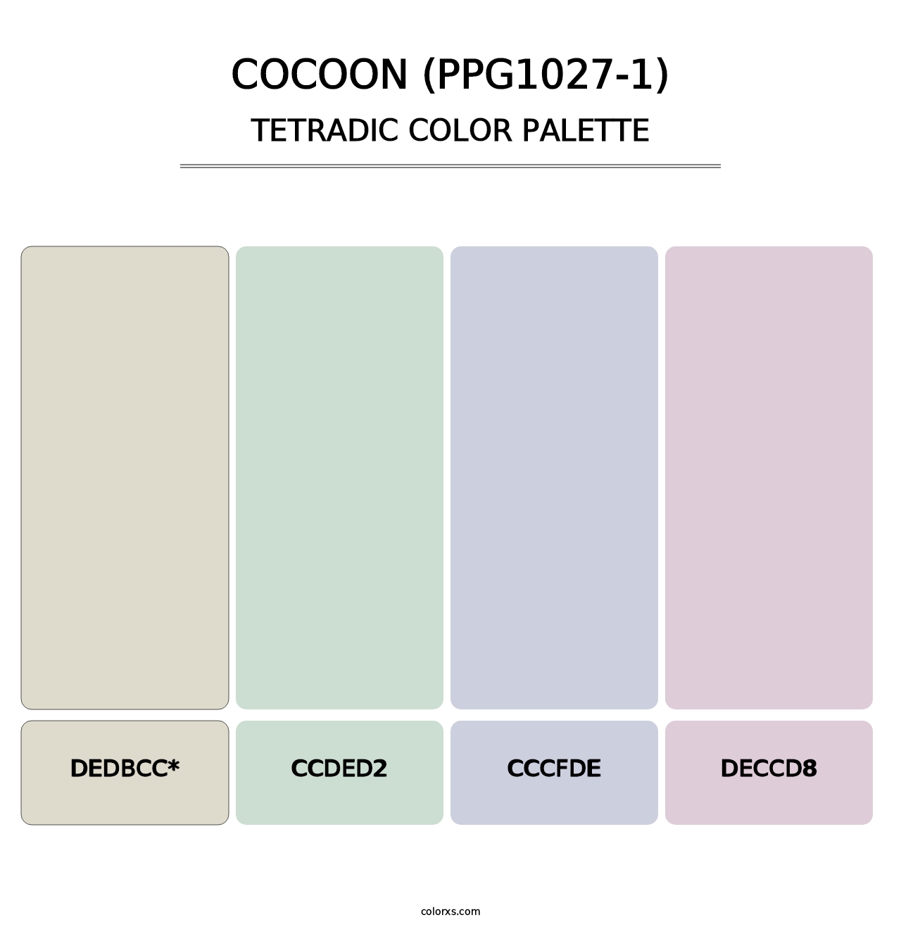 Cocoon (PPG1027-1) - Tetradic Color Palette