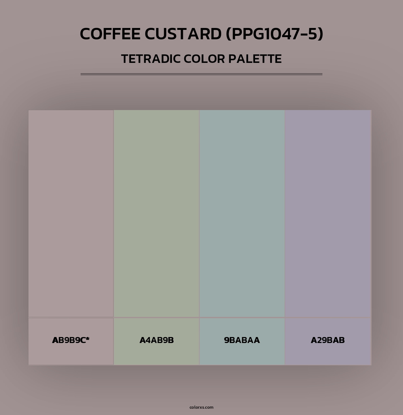 Coffee Custard (PPG1047-5) - Tetradic Color Palette