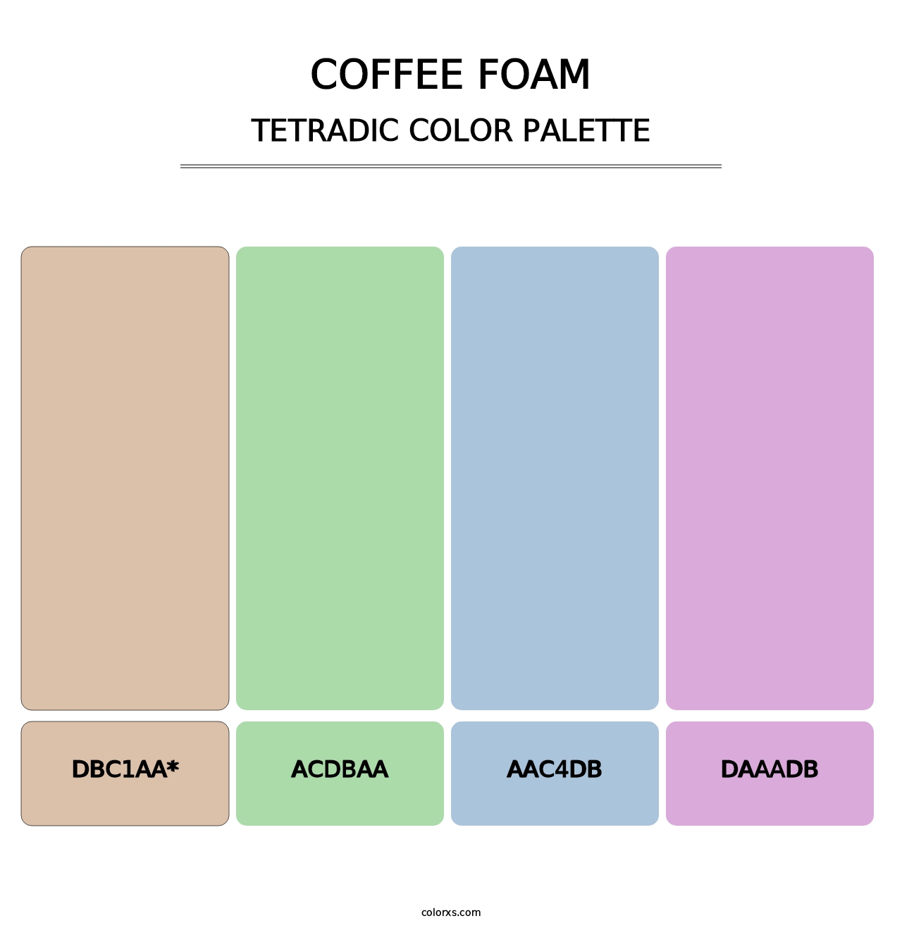 Coffee Foam - Tetradic Color Palette