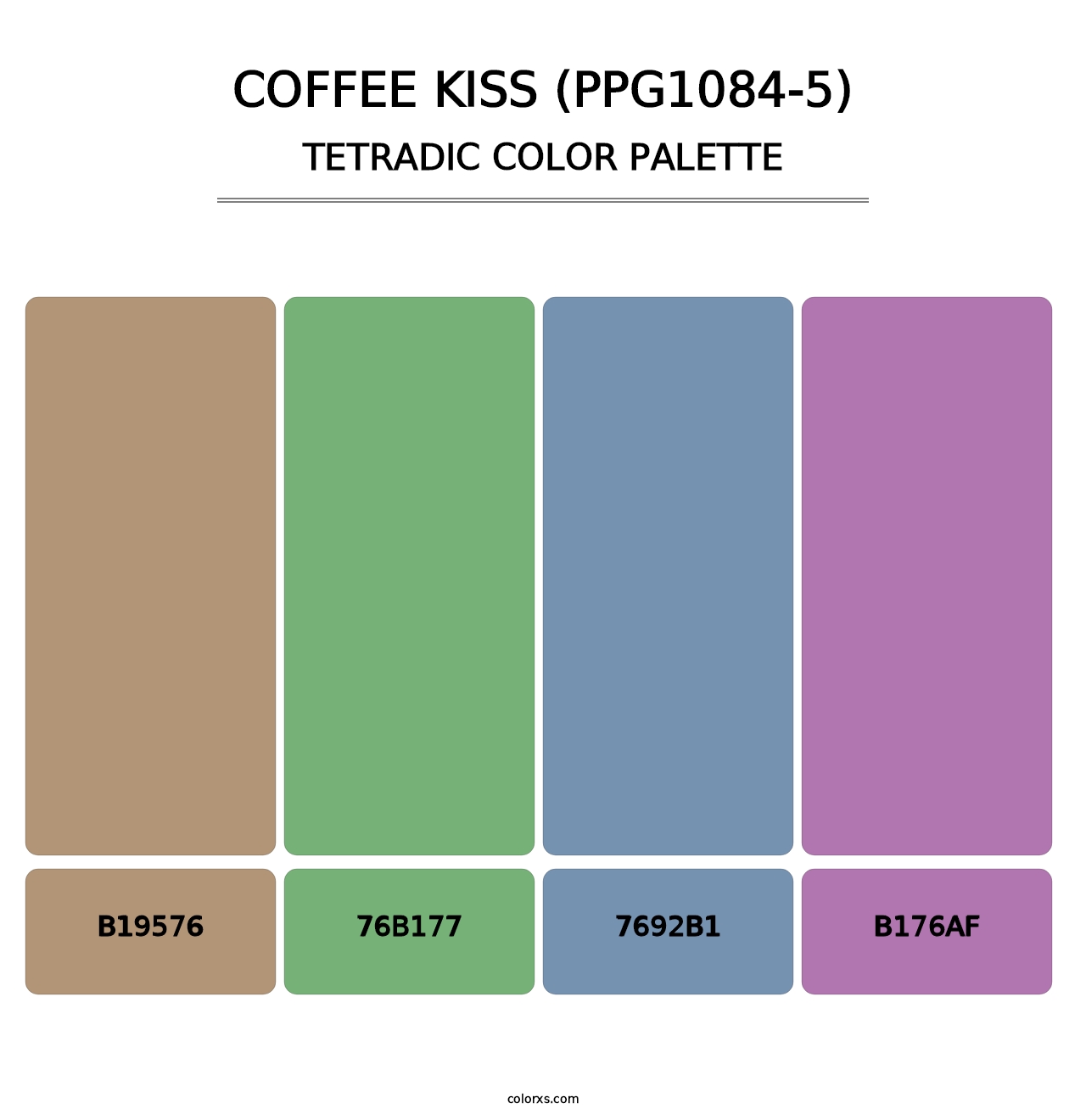 Coffee Kiss (PPG1084-5) - Tetradic Color Palette
