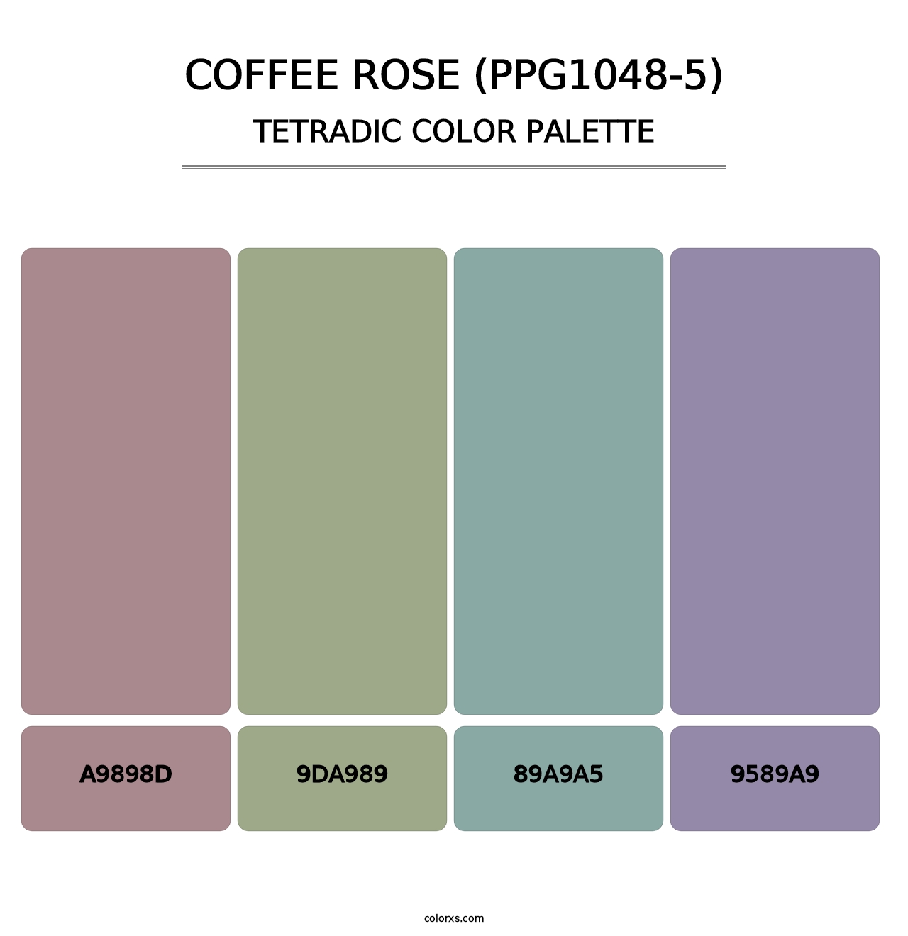 Coffee Rose (PPG1048-5) - Tetradic Color Palette