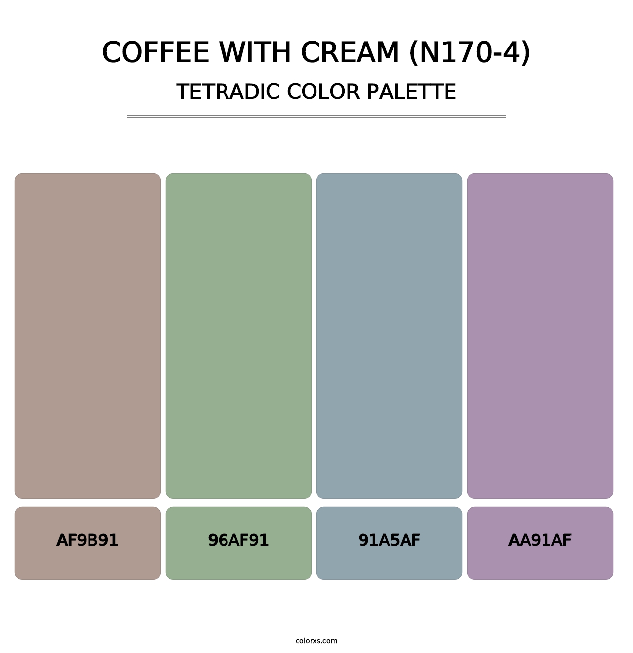 Coffee With Cream (N170-4) - Tetradic Color Palette