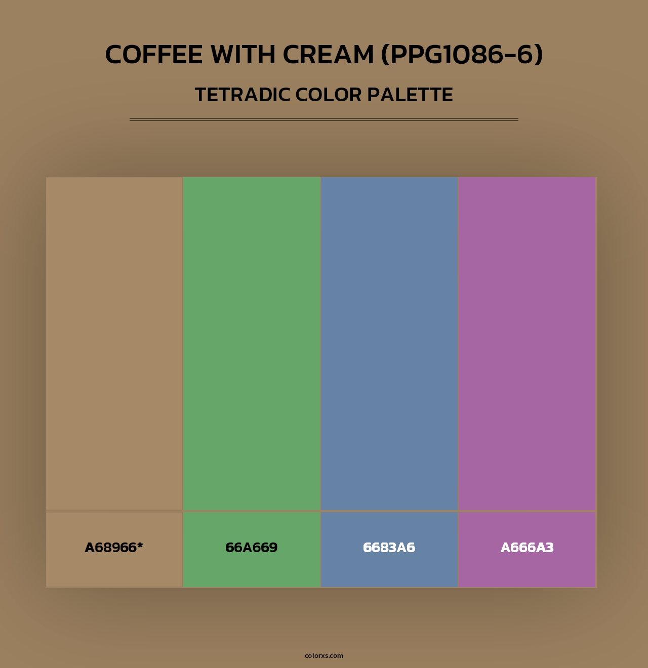 Coffee With Cream (PPG1086-6) - Tetradic Color Palette