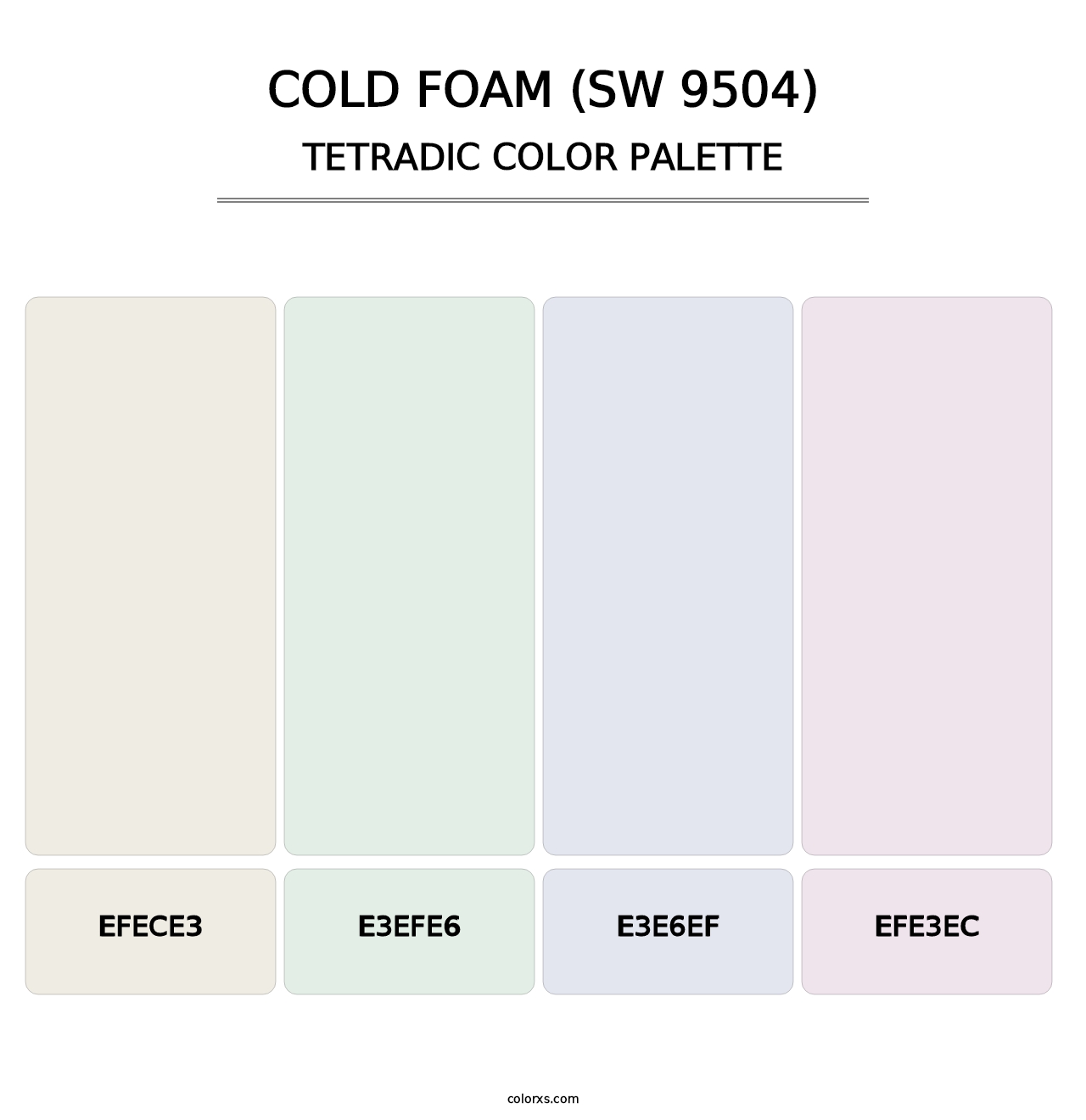 Cold Foam (SW 9504) - Tetradic Color Palette