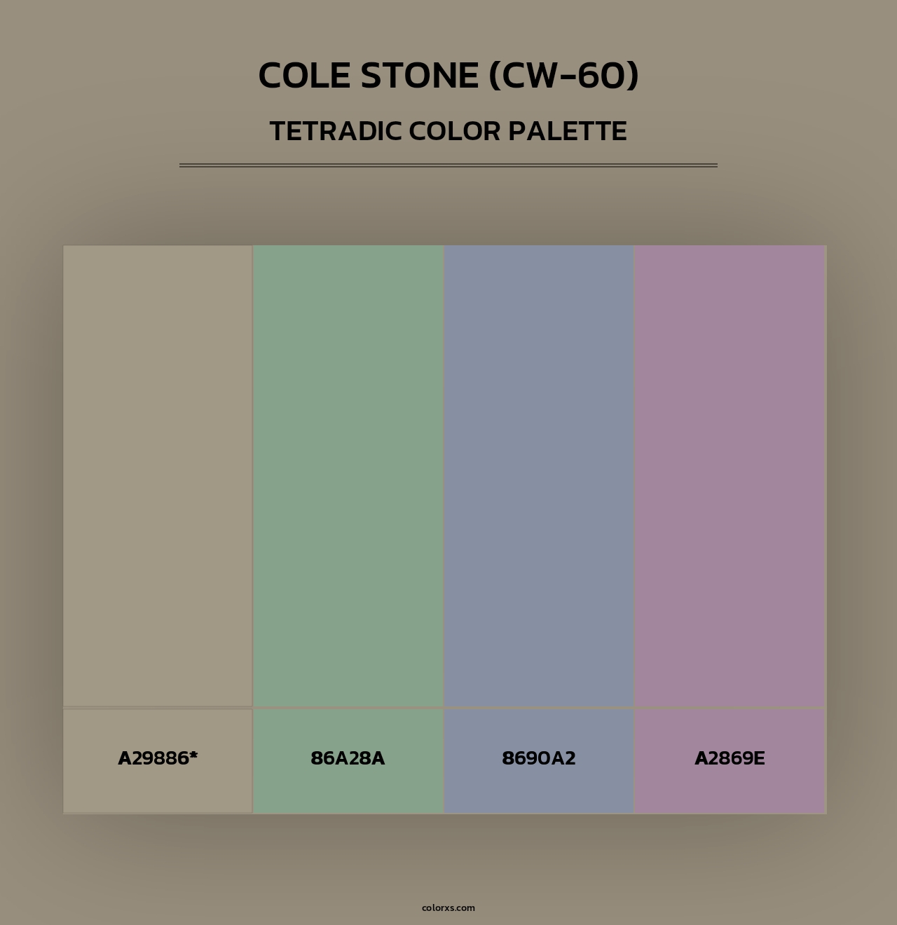 Cole Stone (CW-60) - Tetradic Color Palette