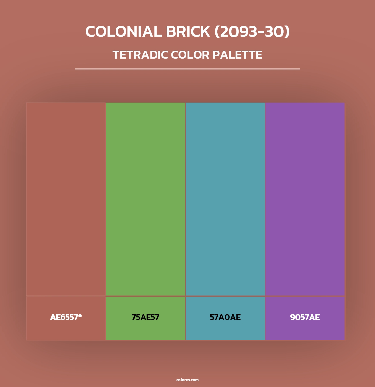 Colonial Brick (2093-30) - Tetradic Color Palette