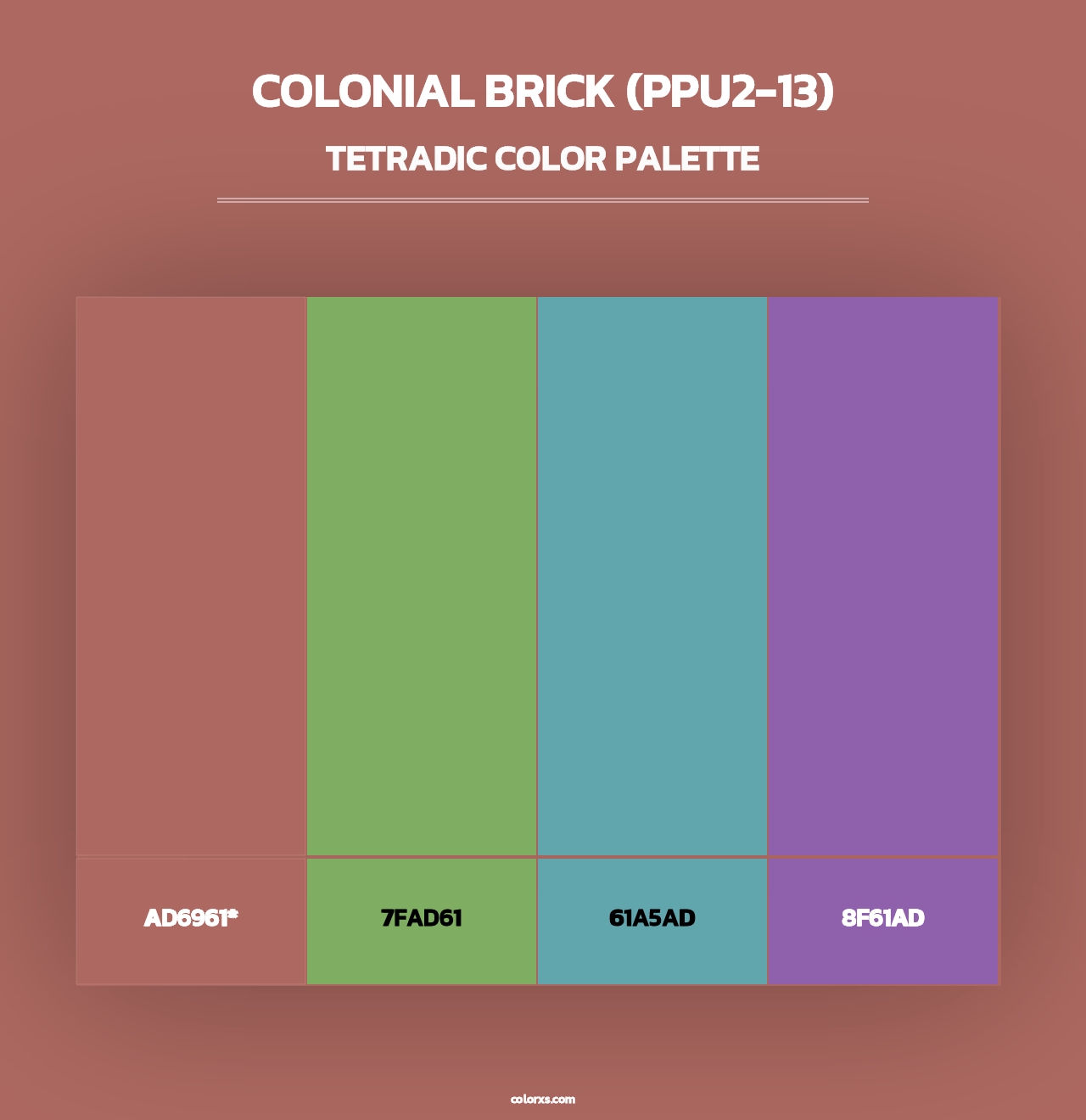 Colonial Brick (PPU2-13) - Tetradic Color Palette