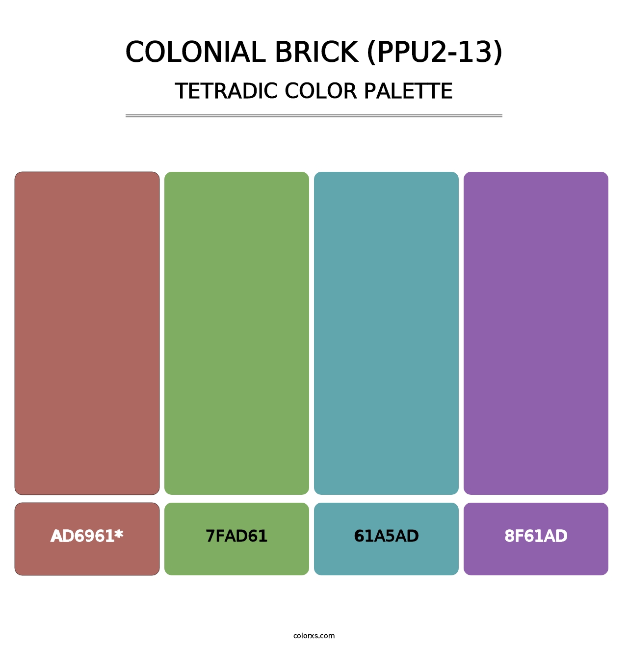 Colonial Brick (PPU2-13) - Tetradic Color Palette