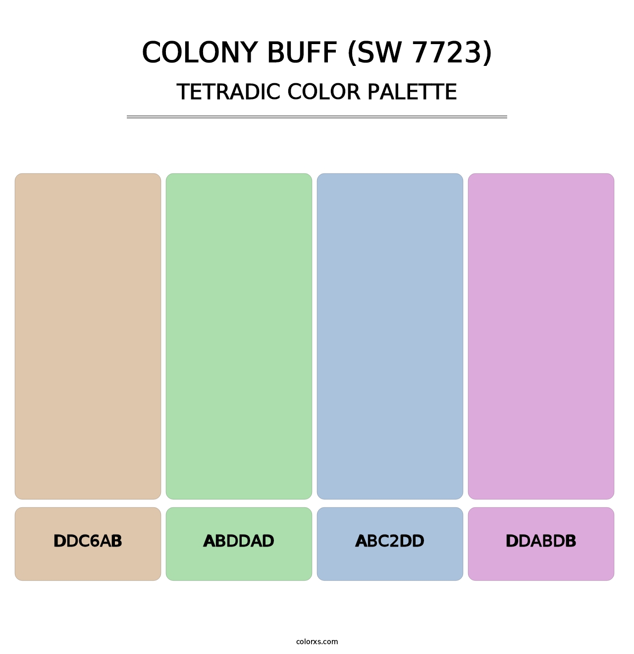 Colony Buff (SW 7723) - Tetradic Color Palette