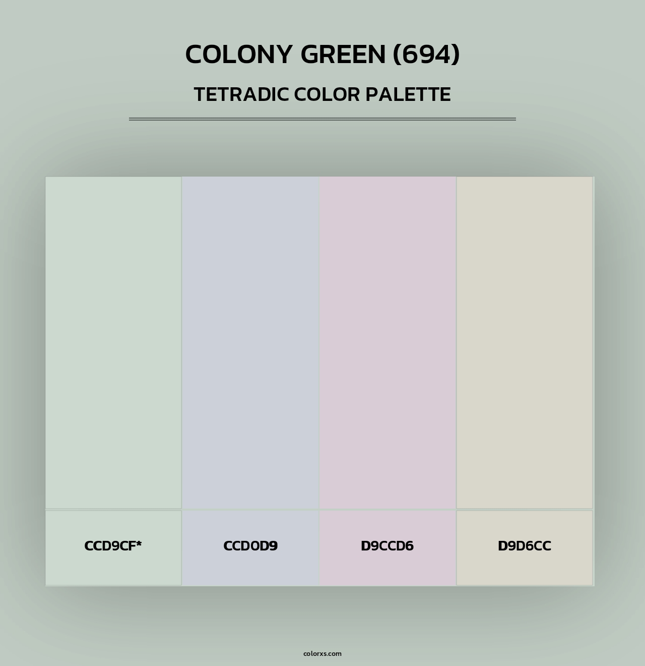 Colony Green (694) - Tetradic Color Palette