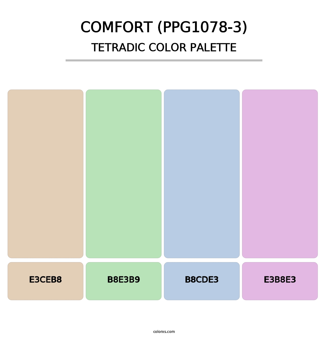 Comfort (PPG1078-3) - Tetradic Color Palette
