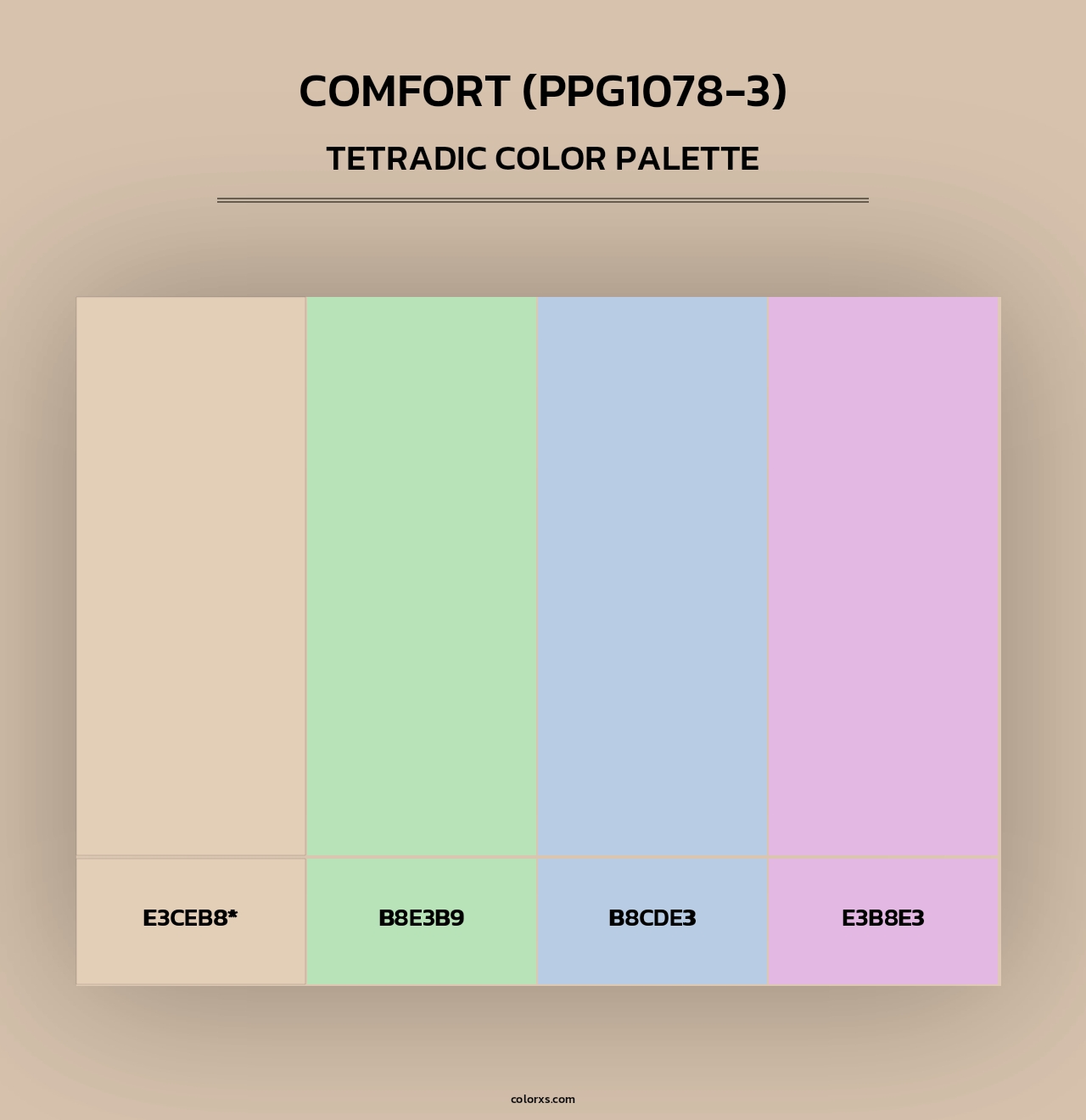 Comfort (PPG1078-3) - Tetradic Color Palette