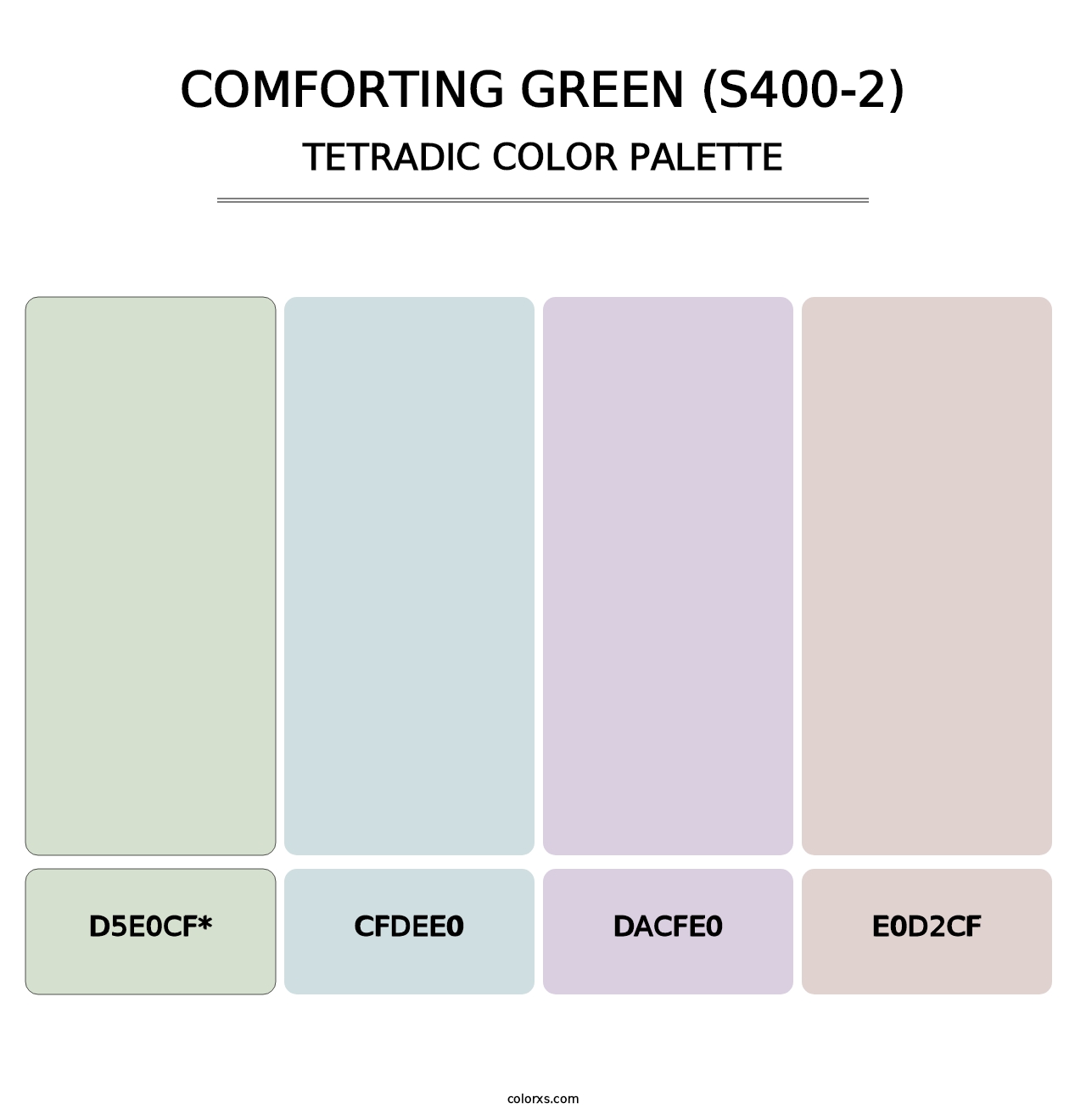 Comforting Green (S400-2) - Tetradic Color Palette