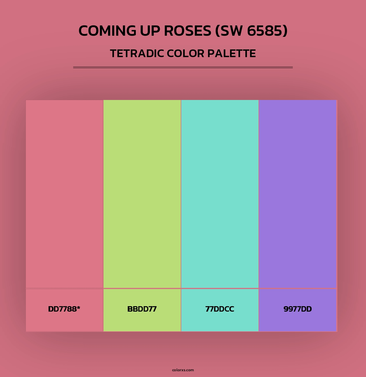 Coming up Roses (SW 6585) - Tetradic Color Palette