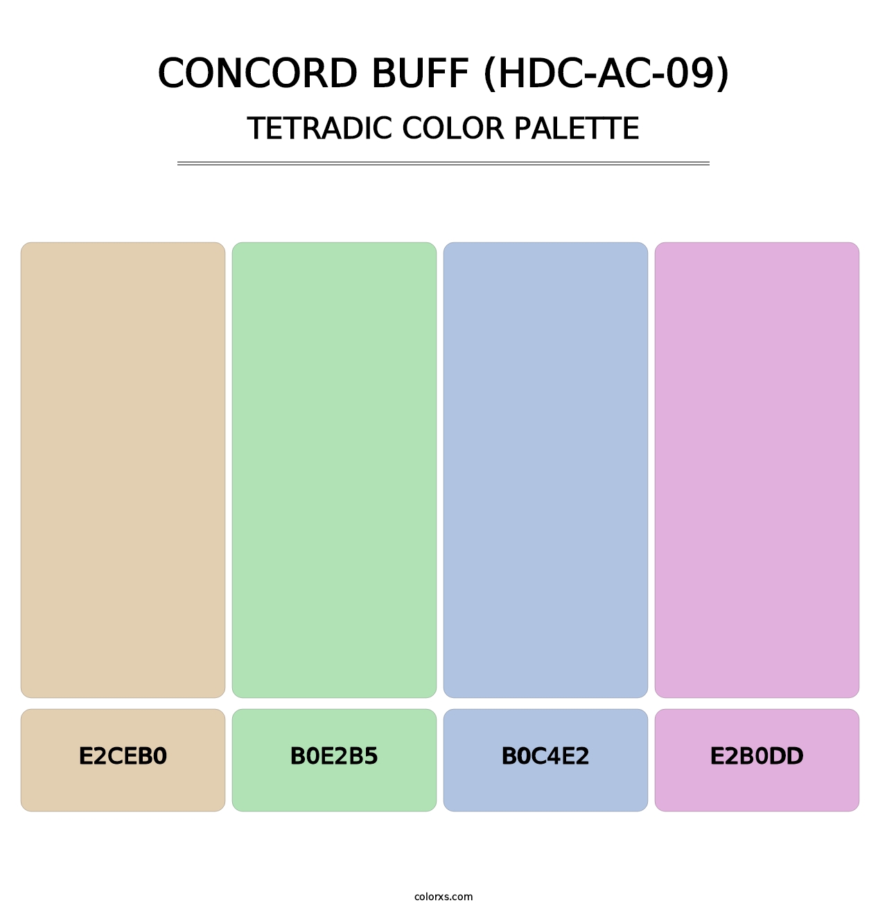 Concord Buff (HDC-AC-09) - Tetradic Color Palette