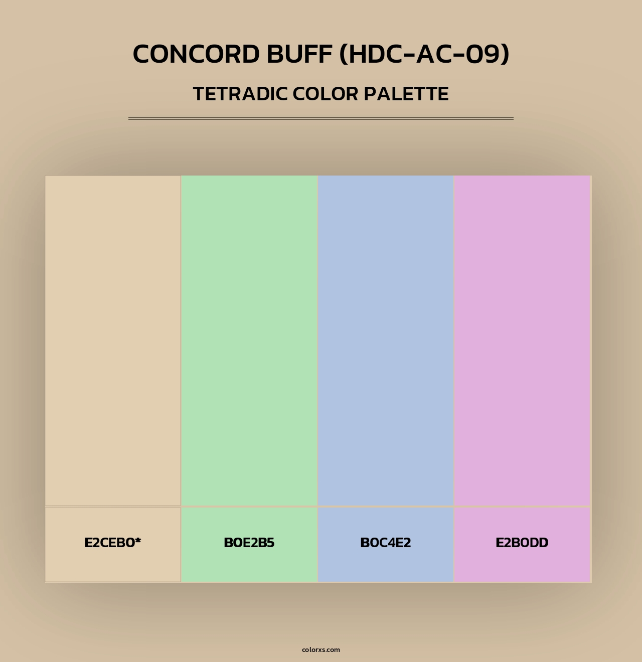 Concord Buff (HDC-AC-09) - Tetradic Color Palette
