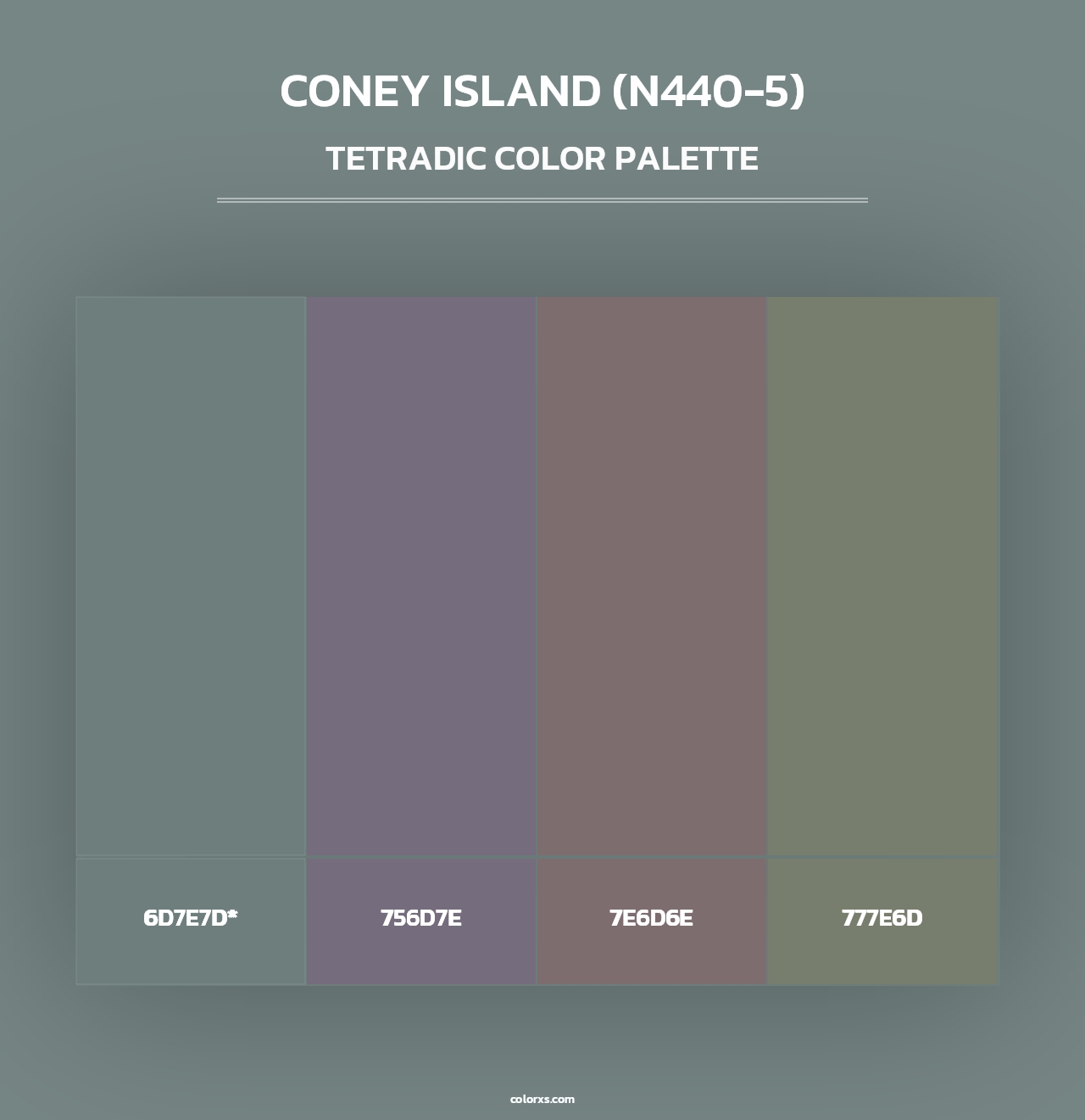 Coney Island (N440-5) - Tetradic Color Palette