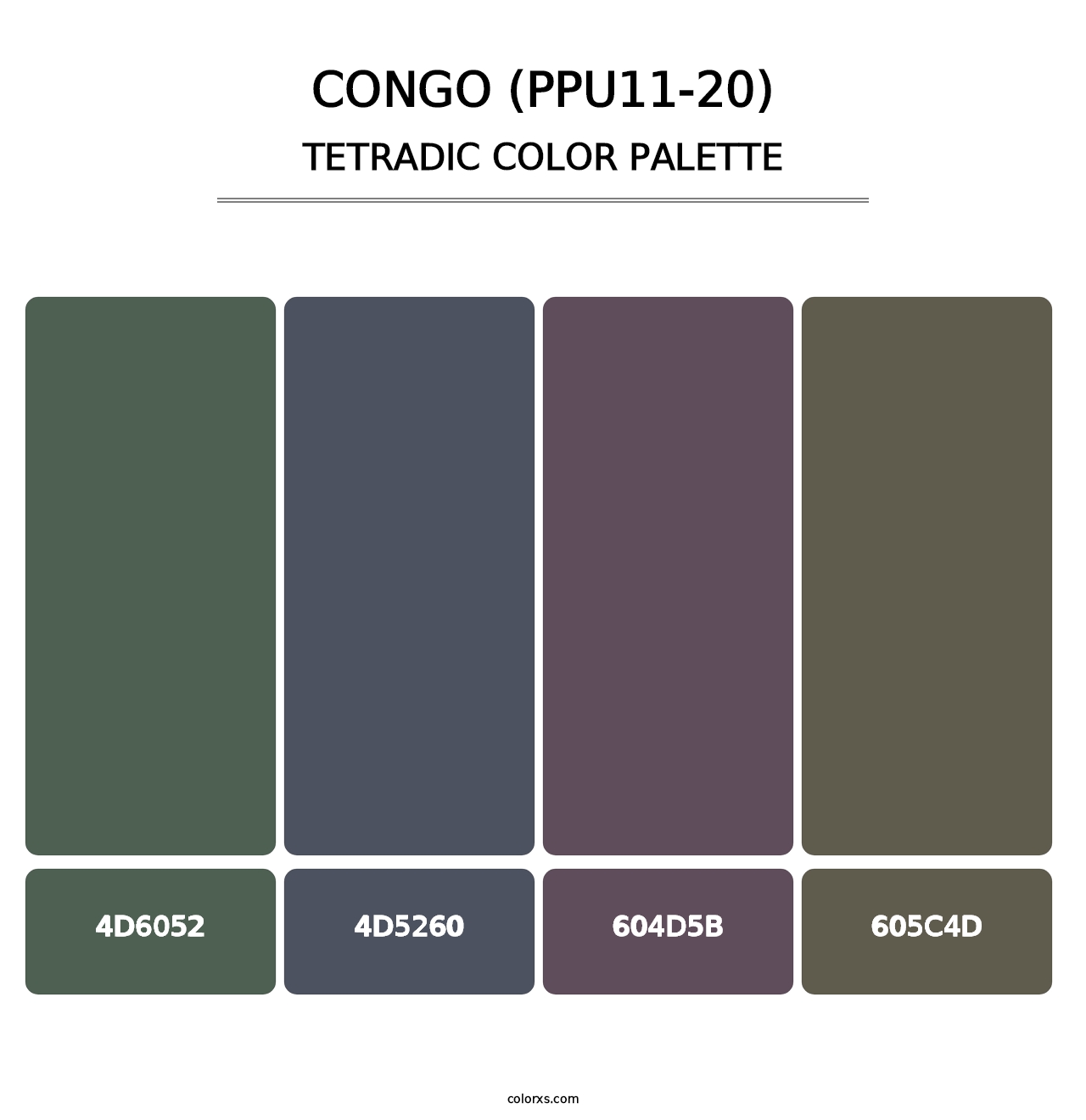 Congo (PPU11-20) - Tetradic Color Palette