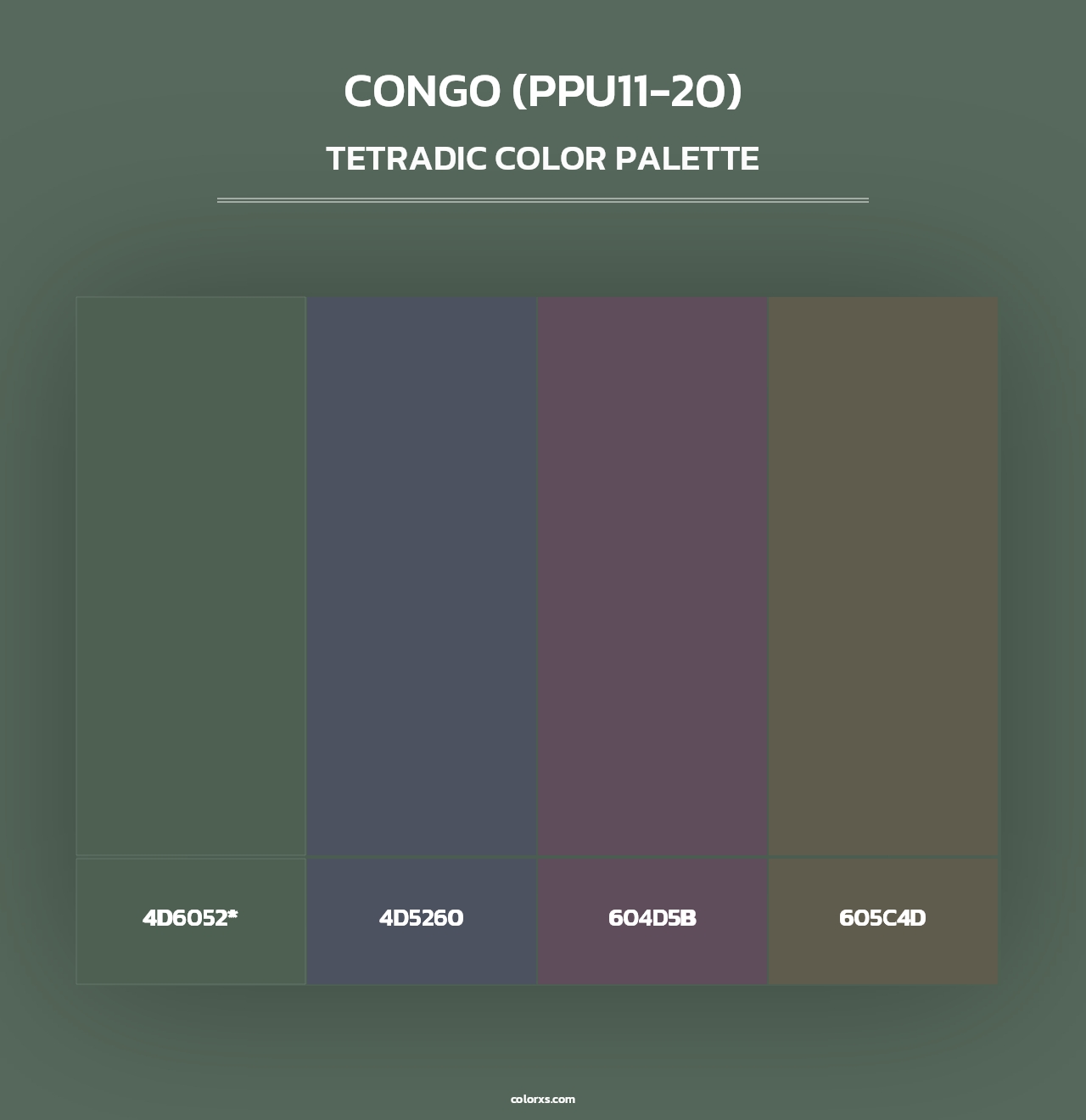 Congo (PPU11-20) - Tetradic Color Palette