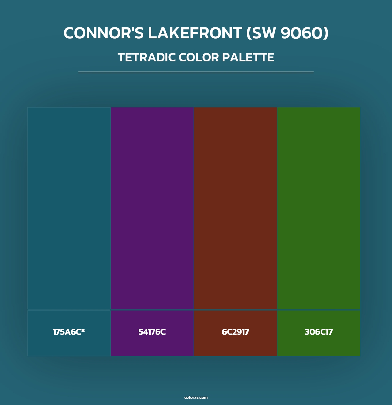 Connor's Lakefront (SW 9060) - Tetradic Color Palette