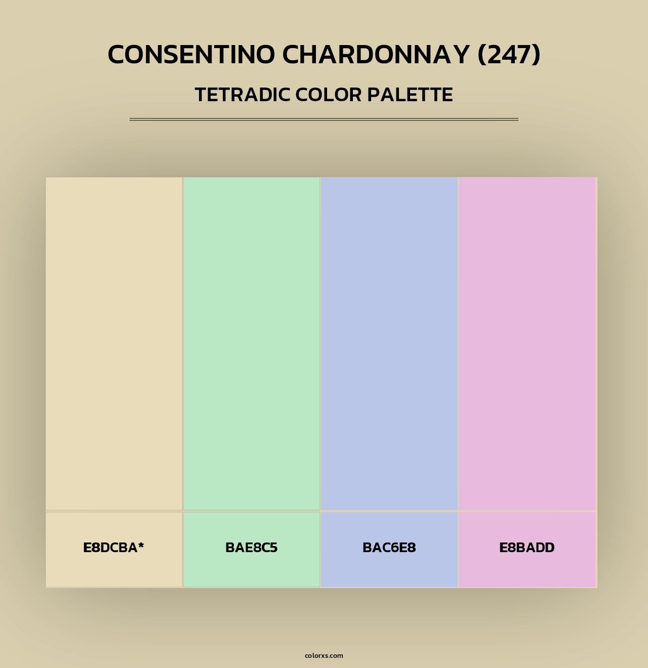 Consentino Chardonnay (247) - Tetradic Color Palette