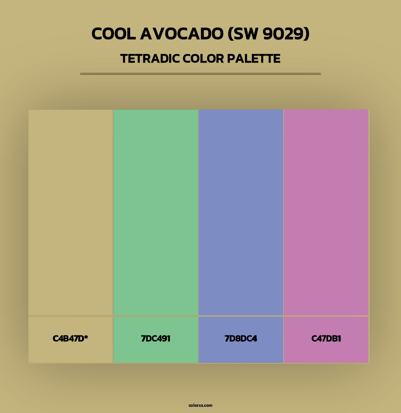 Cool Avocado (SW 9029) - Tetradic Color Palette