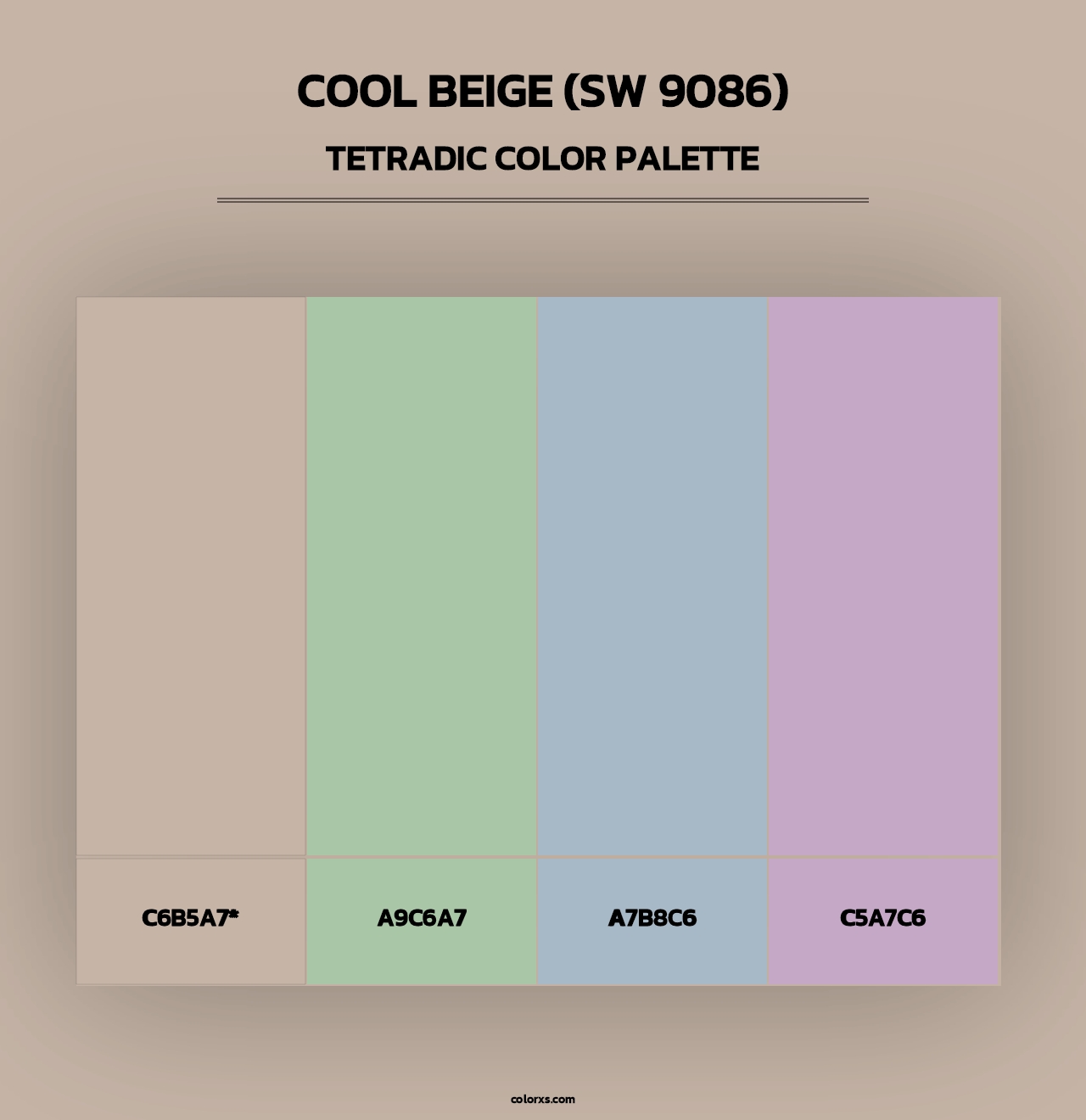 Cool Beige (SW 9086) - Tetradic Color Palette