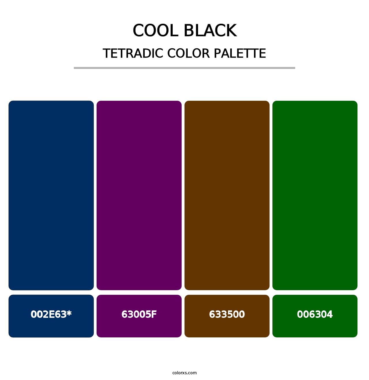 Cool Black - Tetradic Color Palette