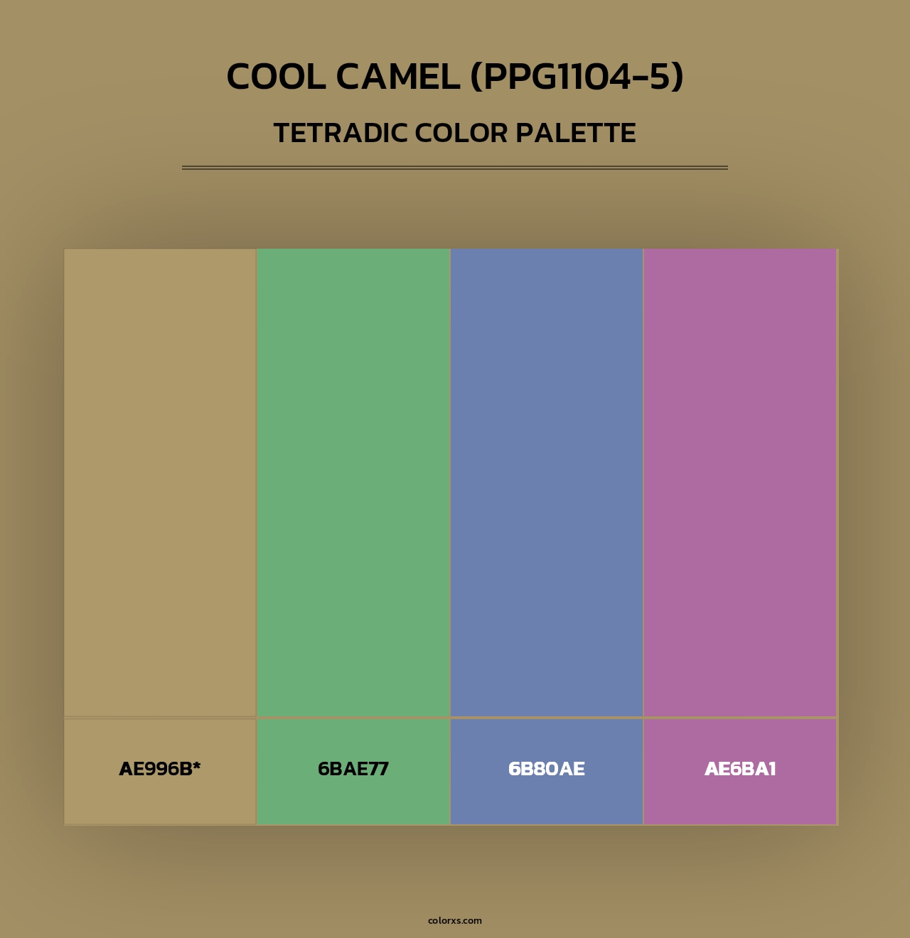 Cool Camel (PPG1104-5) - Tetradic Color Palette