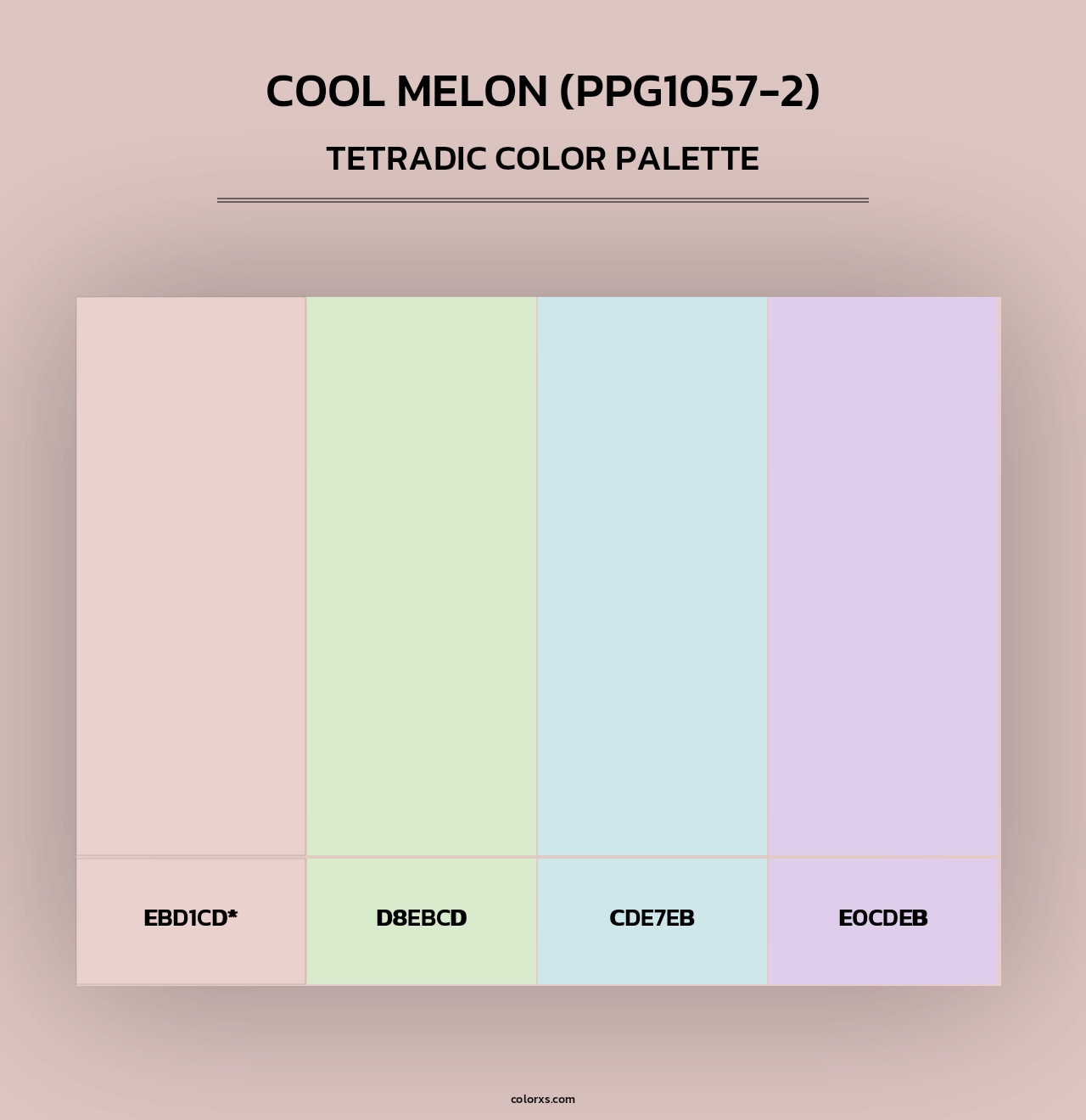 Cool Melon (PPG1057-2) - Tetradic Color Palette