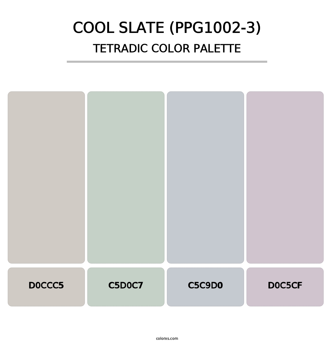 Cool Slate (PPG1002-3) - Tetradic Color Palette