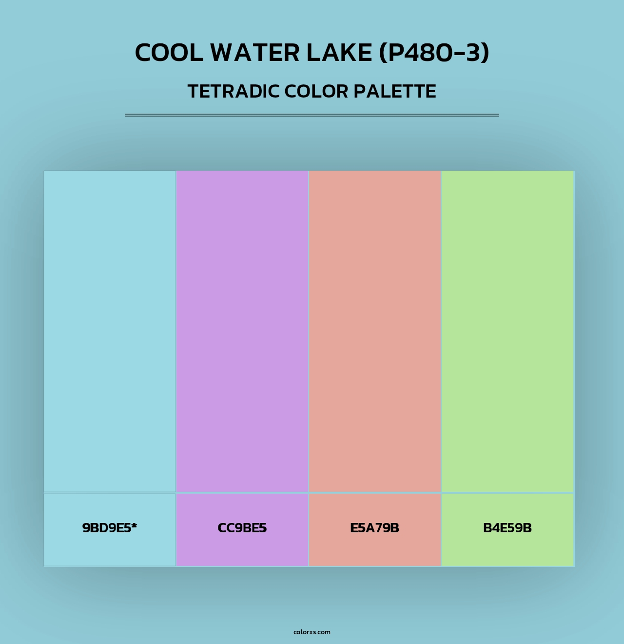 Cool Water Lake (P480-3) - Tetradic Color Palette