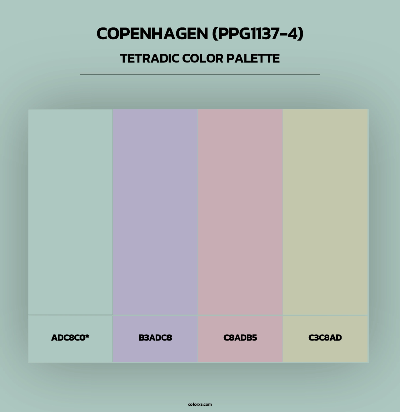 Copenhagen (PPG1137-4) - Tetradic Color Palette