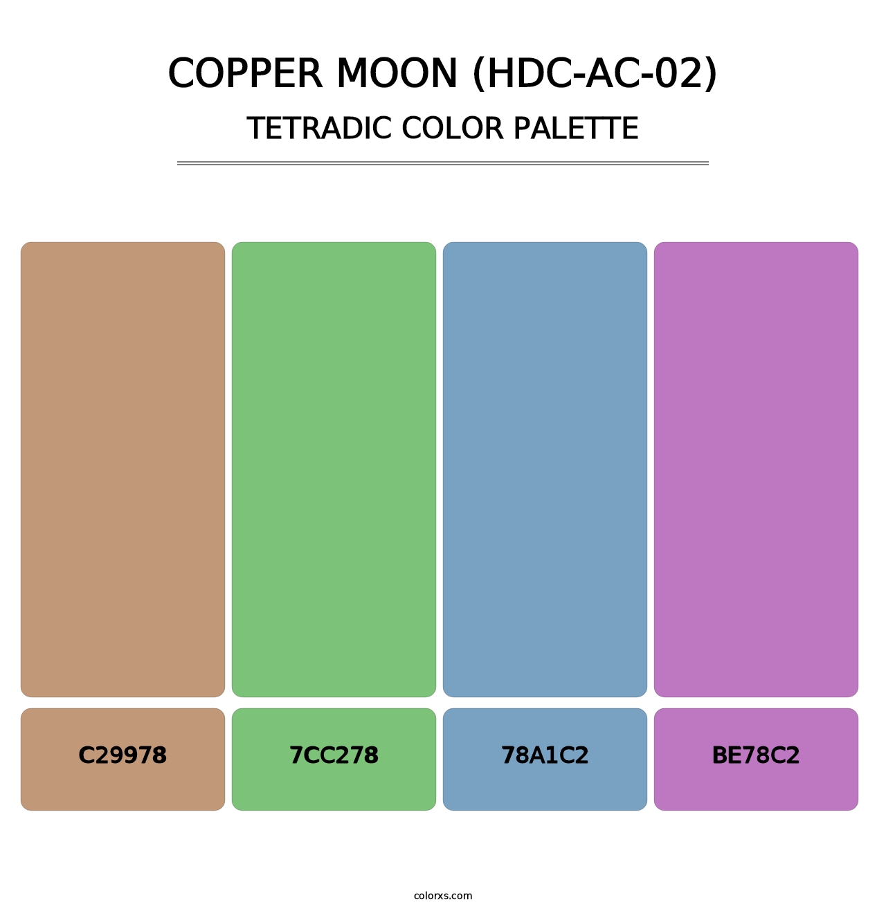 Copper Moon (HDC-AC-02) - Tetradic Color Palette