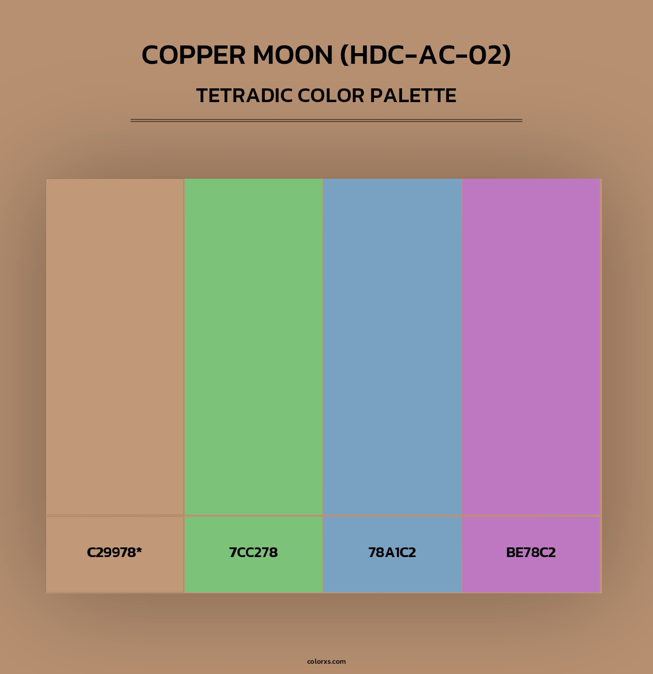Copper Moon (HDC-AC-02) - Tetradic Color Palette