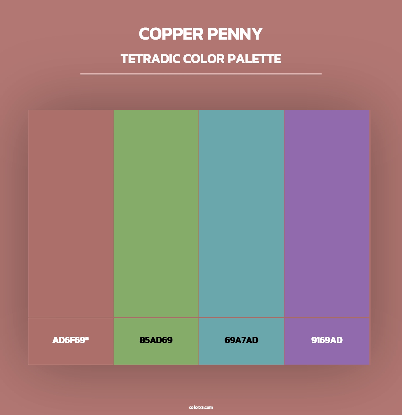 Copper Penny - Tetradic Color Palette