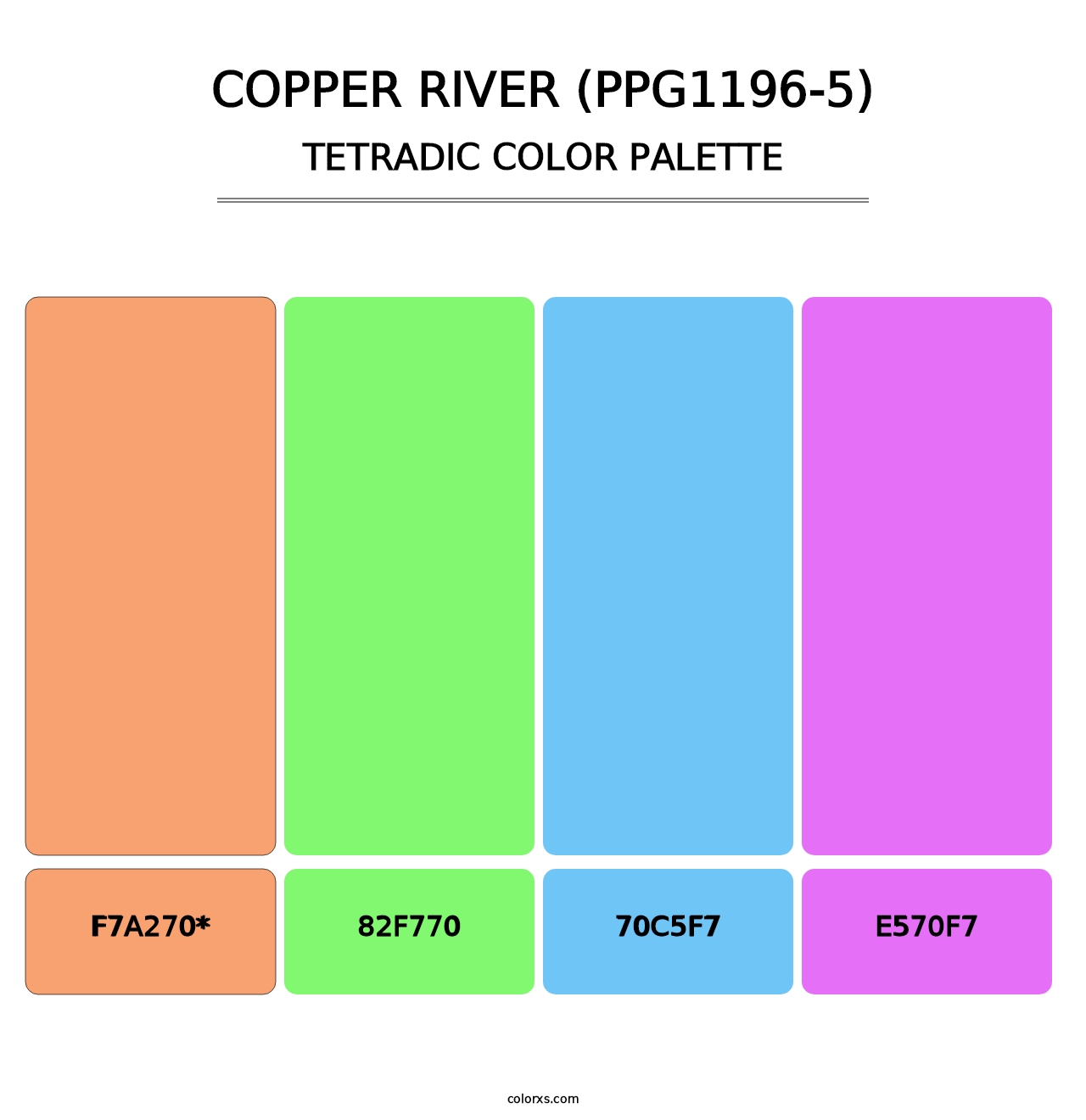 Copper River (PPG1196-5) - Tetradic Color Palette