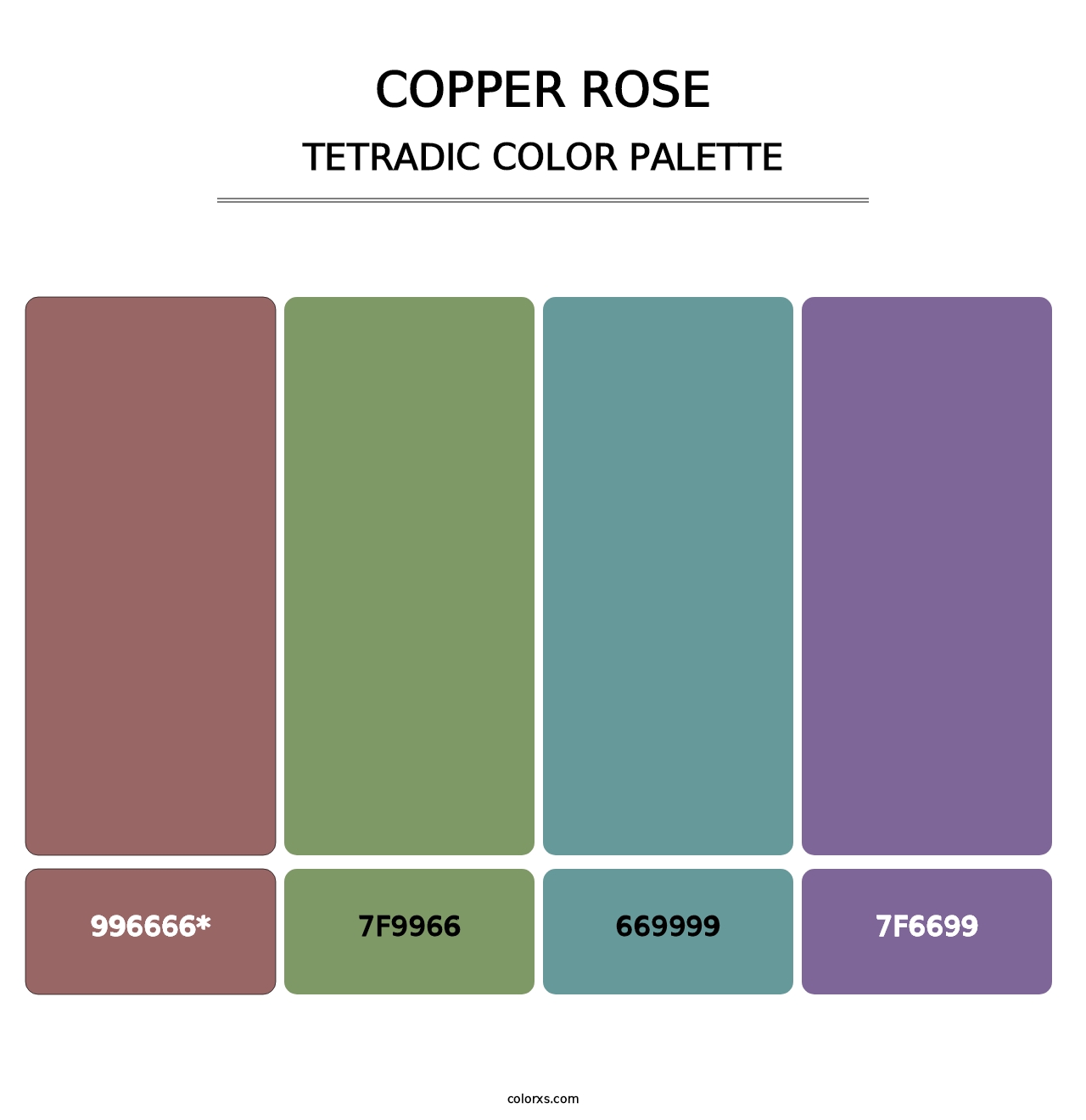Copper rose - Tetradic Color Palette