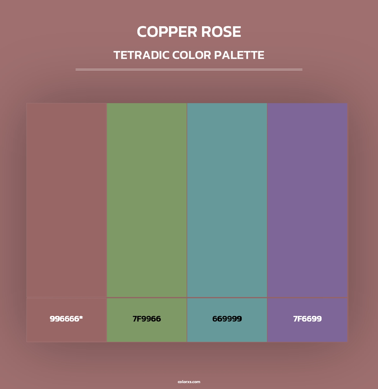 Copper rose - Tetradic Color Palette