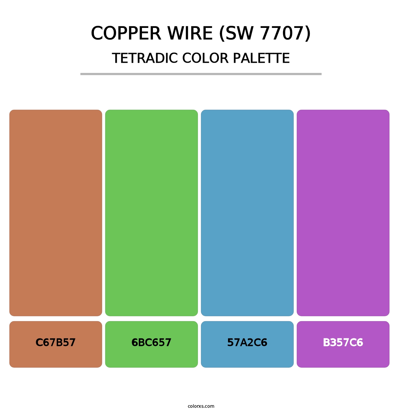 Copper Wire (SW 7707) - Tetradic Color Palette