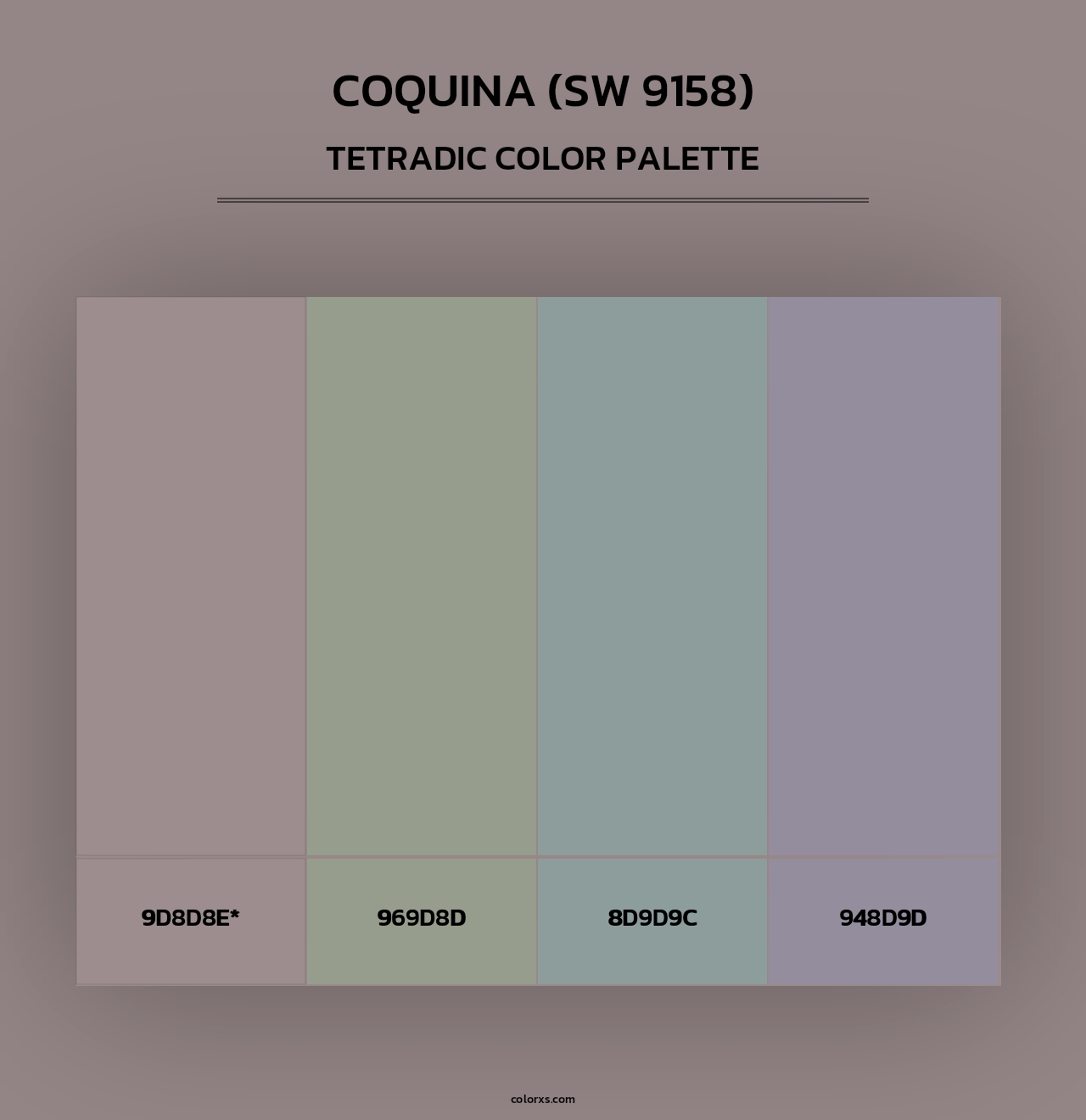 Coquina (SW 9158) - Tetradic Color Palette