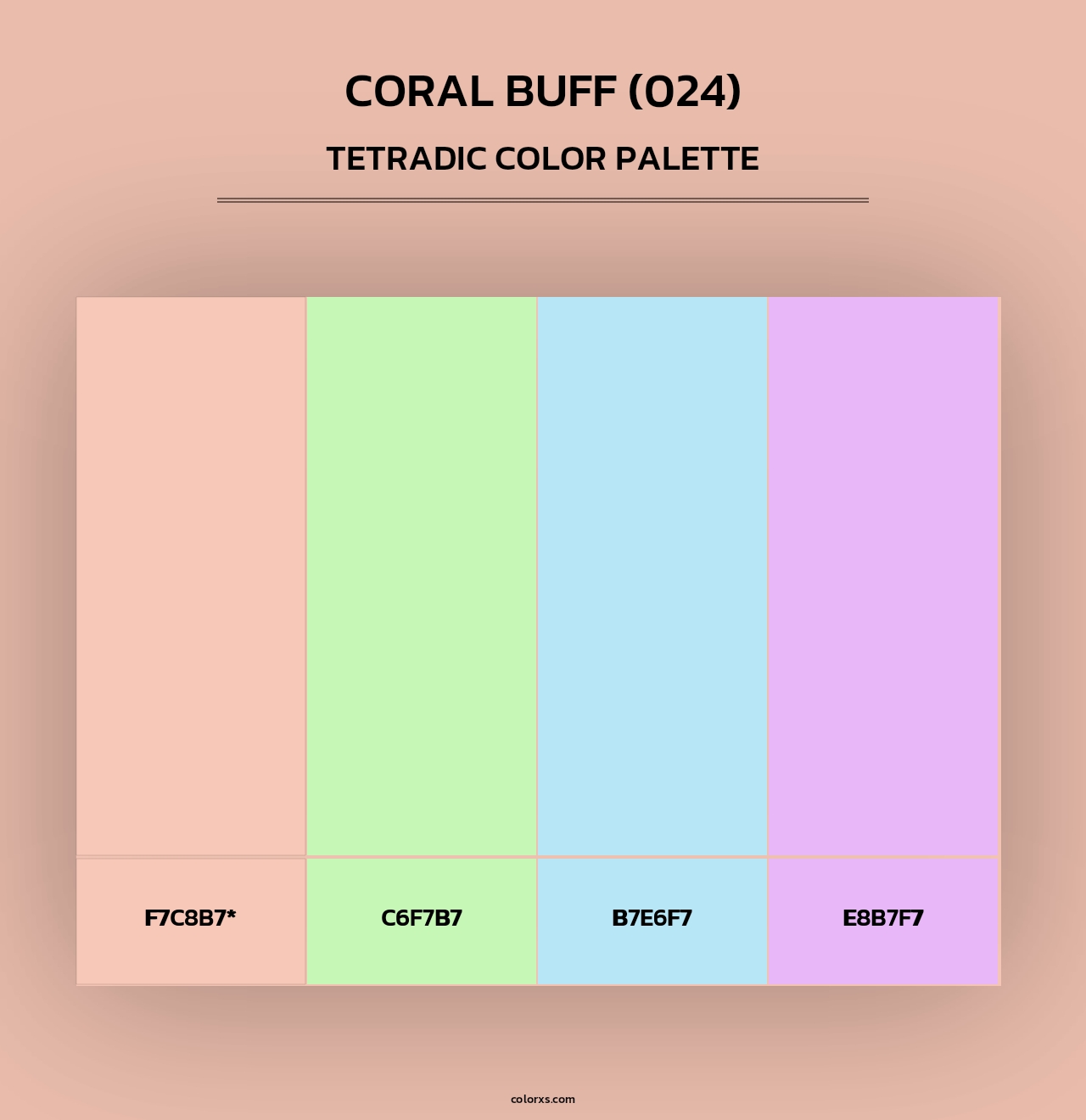 Coral Buff (024) - Tetradic Color Palette
